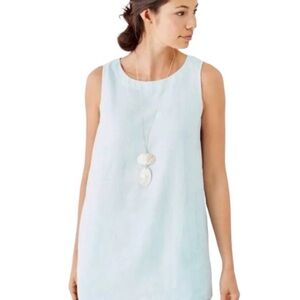 J Jill sleeveless linen tunic, light blue, XL